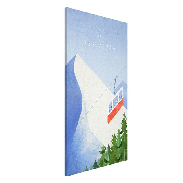 Magnettafel - Reiseposter - Les Alpes - Hochformat 3:4