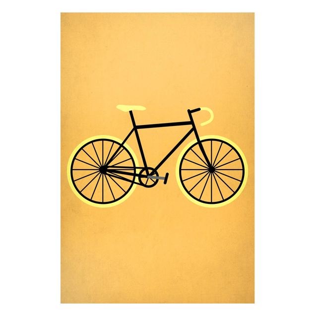 Magnettafel - Fahrrad in Gelb - Hochformat 2:3