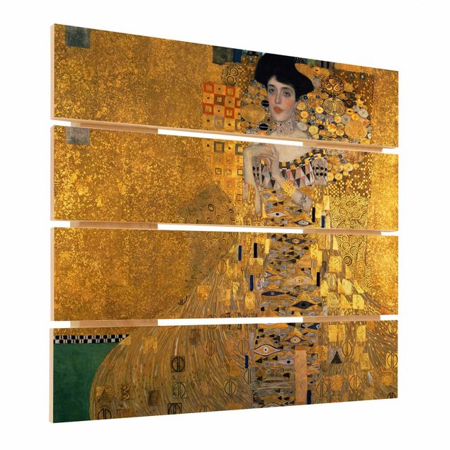 Holzbild - Gustav Klimt - Adele Bloch-Bauer I - Quadrat 1:1