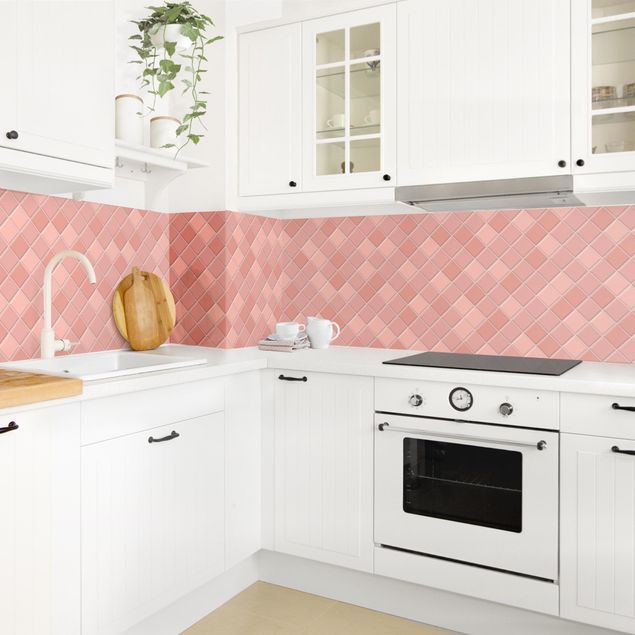 Küchenspiegel Mosaik Fliesen - Altrosa