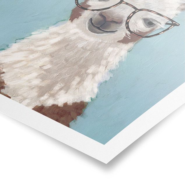 Poster bestellen Lama mit Brille II