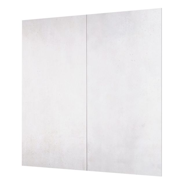 Spritzschutz Glas - Helle Betonplatten mit Fuge - Quadrat 1:1