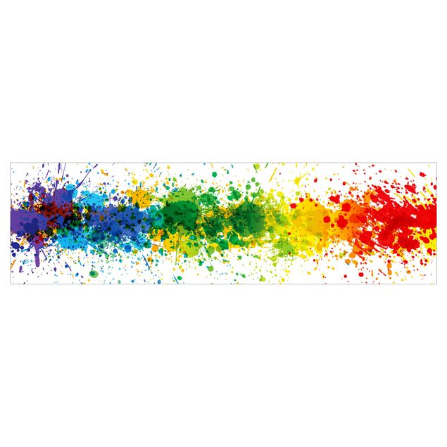 Motiv Küchenrückwand Rainbow Splatter I