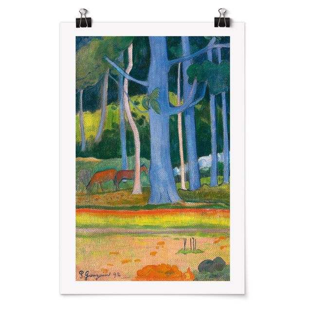 Poster - Paul Gauguin - Waldlandschaft - Hochformat 3:2