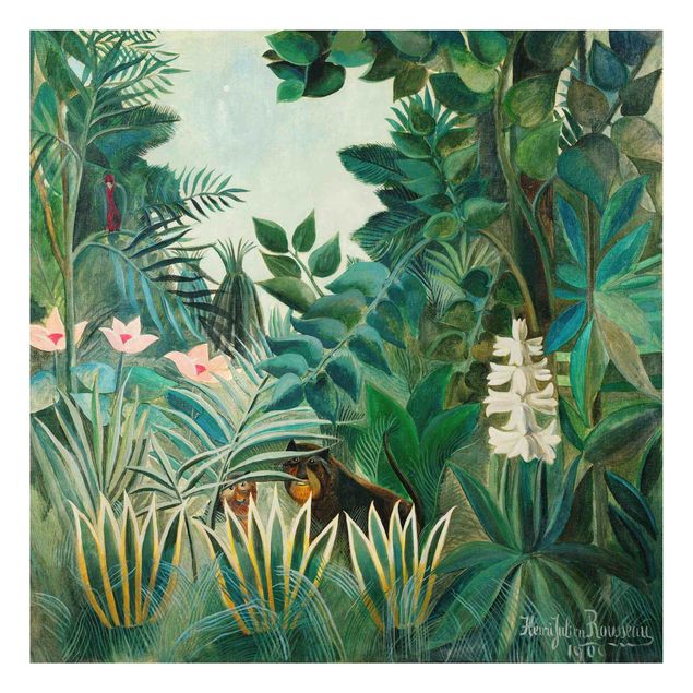 Alu-Dibond - Henri Rousseau - Dschungel am Äquator - Quadrat