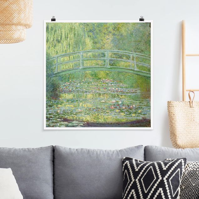 Poster Landschaft Claude Monet - Japanische Brücke