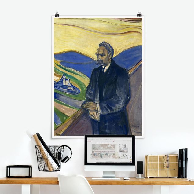 Bilder Expressionismus Edvard Munch - Porträt Nietzsche