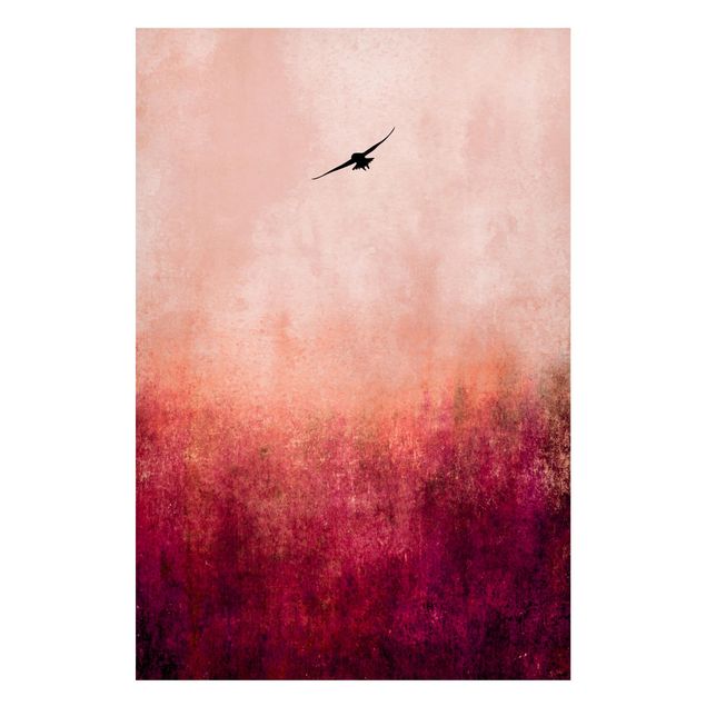 Magnettafel - Vogel im Sonnenuntergang - Hochformat 2:3