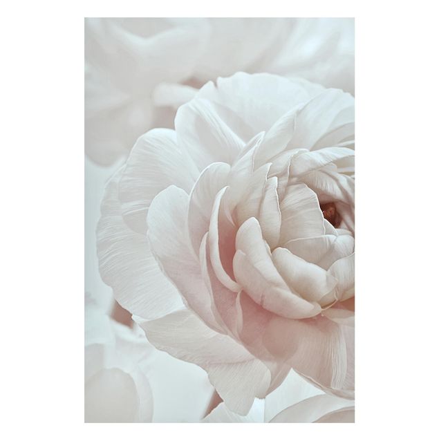 Magnettafel - Weiße Blüte im Blütenmeer - Hochformat 2:3