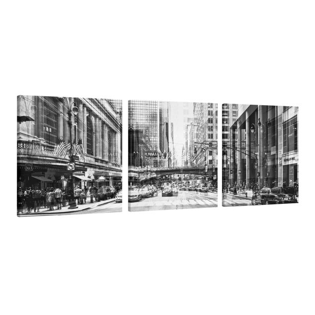 Leinwandbilder NYC Urban schwarz-weiß