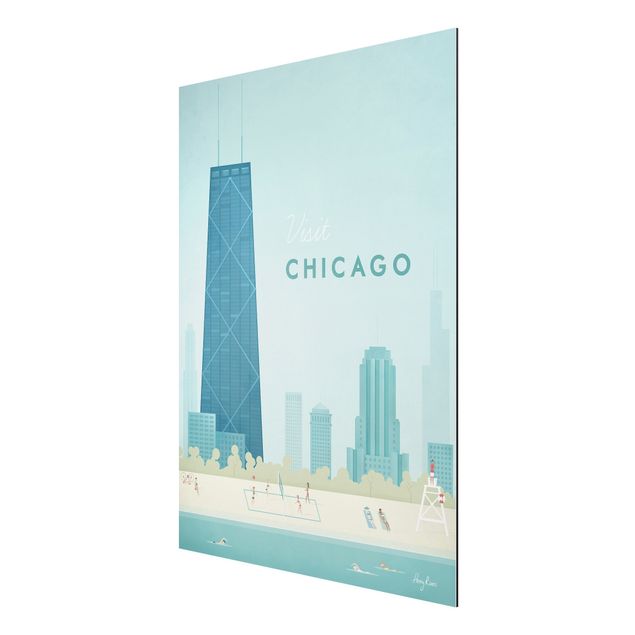 Alu Dibond Bilder Reiseposter - Chicago