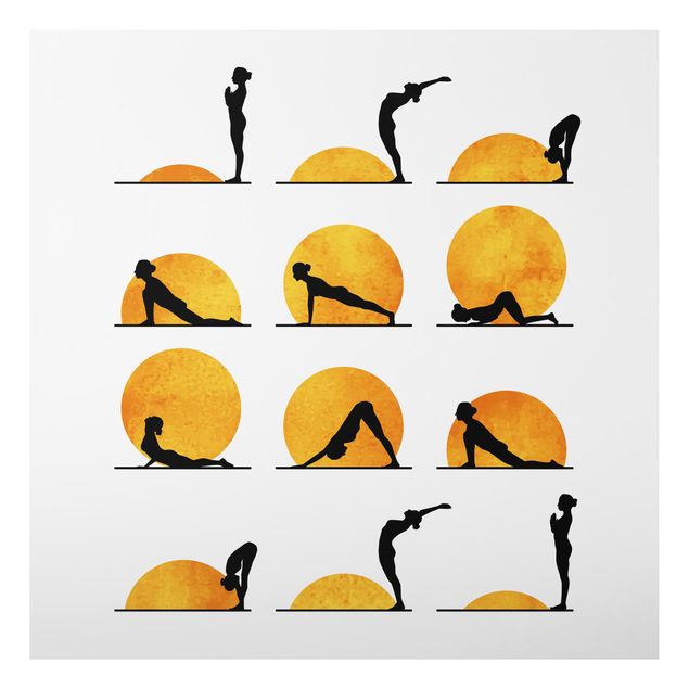 Wandbilder Yoga - Der Sonnengruß