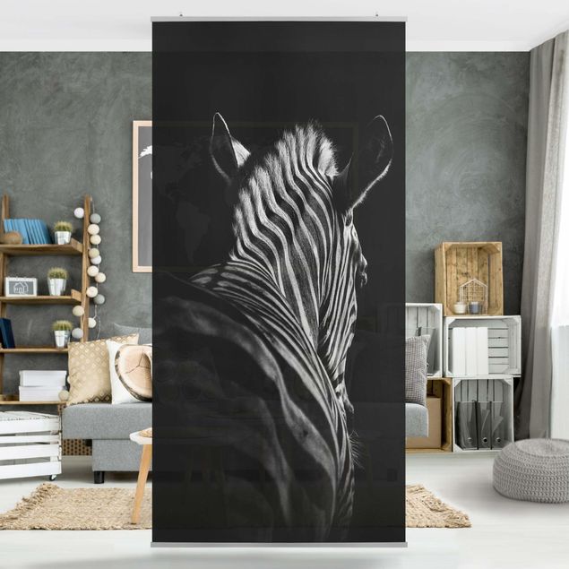 Raumteiler Tiere Dunkle Zebra Silhouette