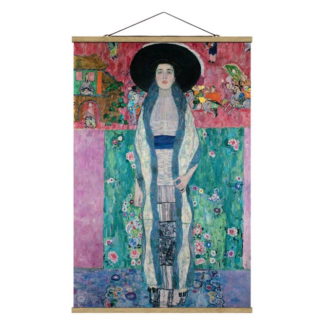 Stoffbild mit Posterleisten - Gustav Klimt - Adele Bloch-Bauer II - Hochformat 2:3