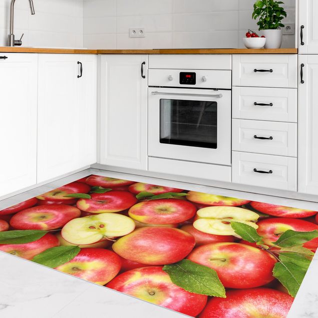 Moderner Teppich Saftige Äpfel