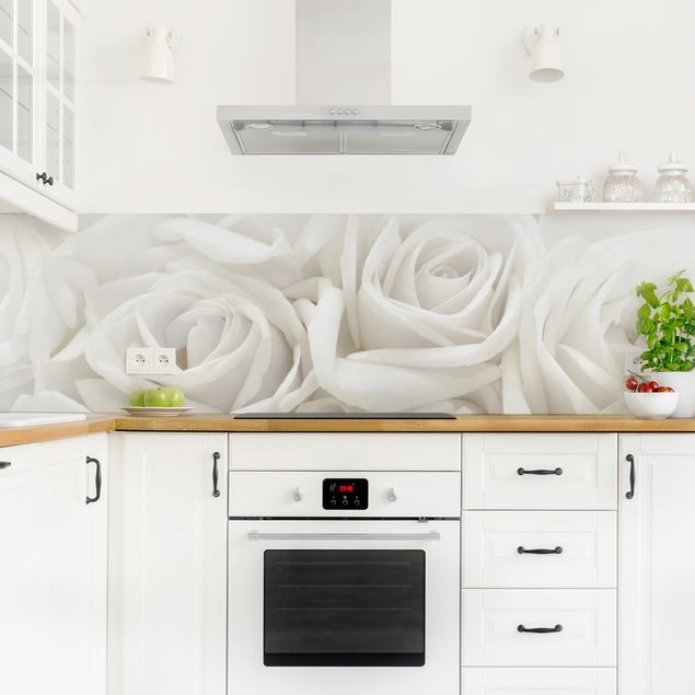 Küchenspiegel Weiße Rosen