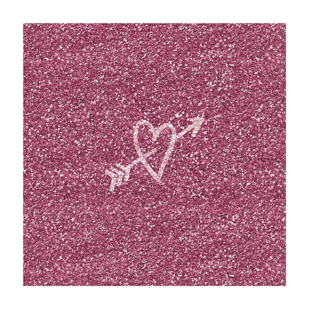 Teppich rosa Glitter Love