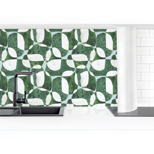 Küchenrückwand selbstklebend Lebende Steine Muster in Grün II