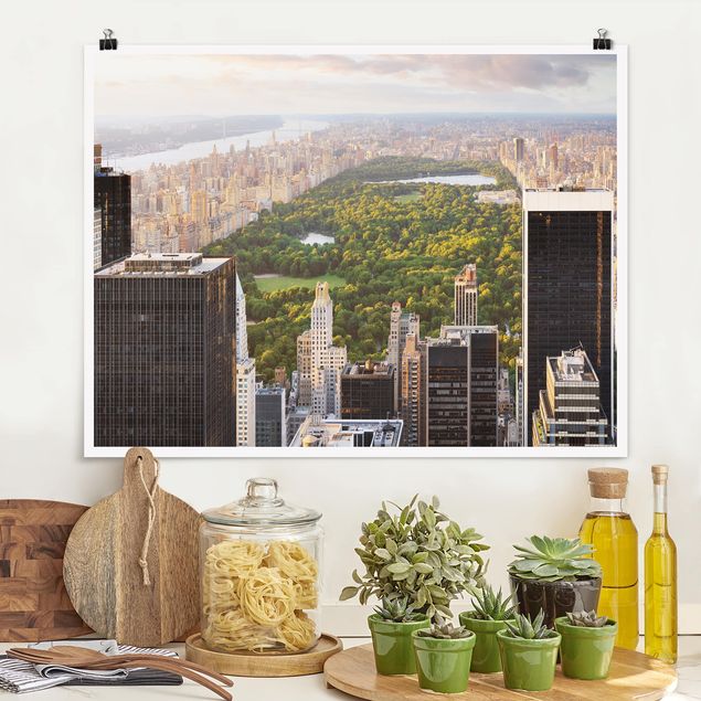 Poster New York Skyline Blick über den Central Park