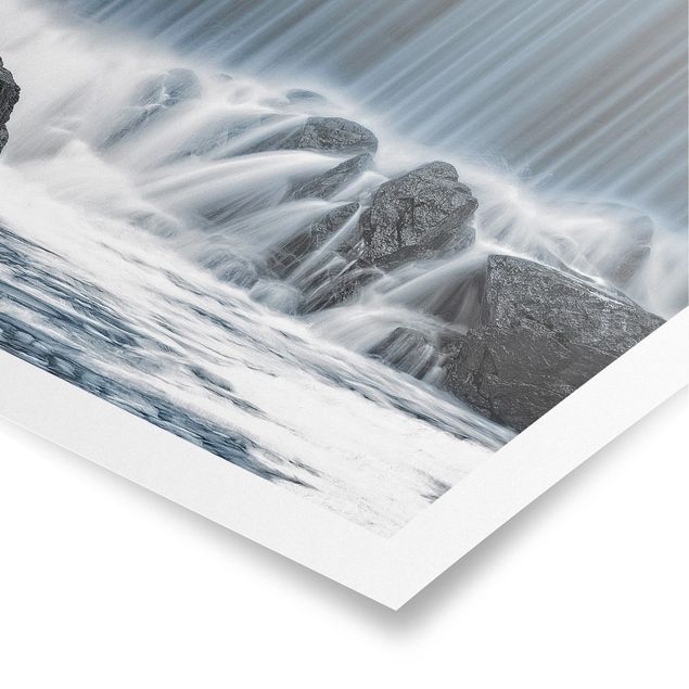 Poster - Wasserfall in Finnland - Quadrat 1:1