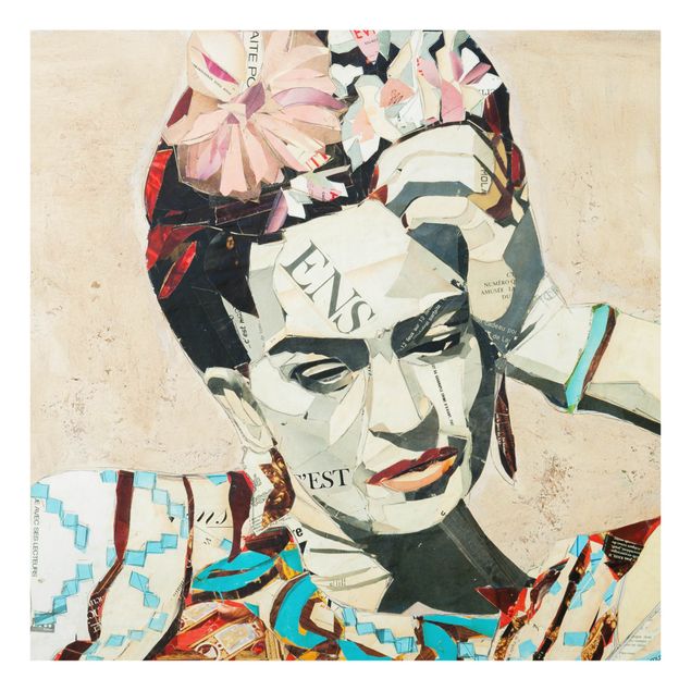 Spritzschutz Glas - Frida Kahlo - Collage No.1