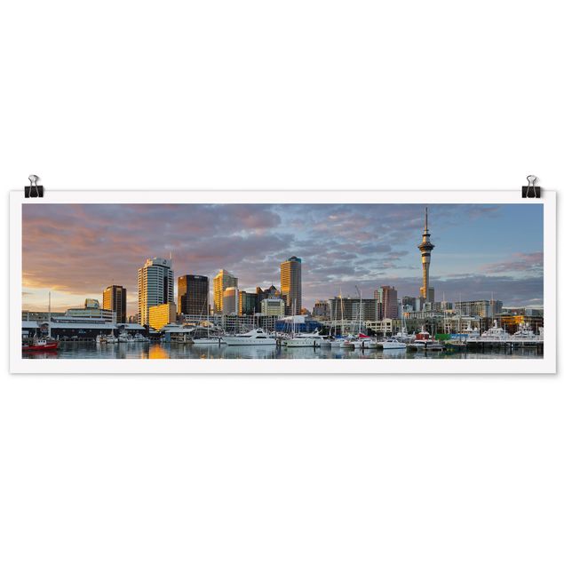 Rainer Mirau Bilder Auckland Skyline Sonnenuntergang