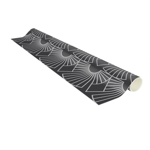 Teppich modern Art Deco Strahlende Bögen Linienmuster