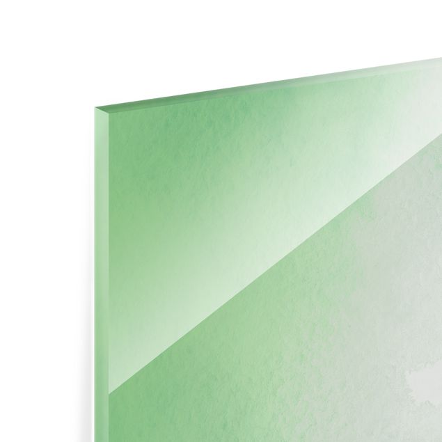 Spritzschutz Glas - Aquarellstruktur Grünes Dickicht - Quadrat 1:1