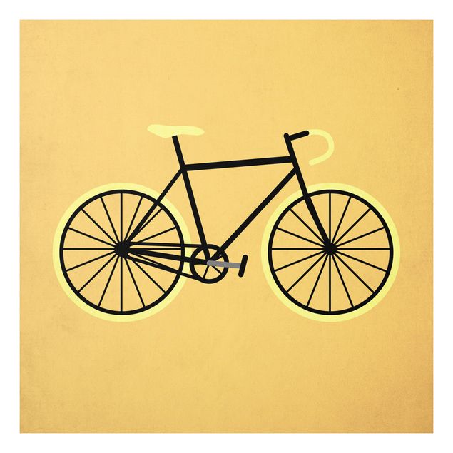 schöne Bilder Fahrrad in Gelb