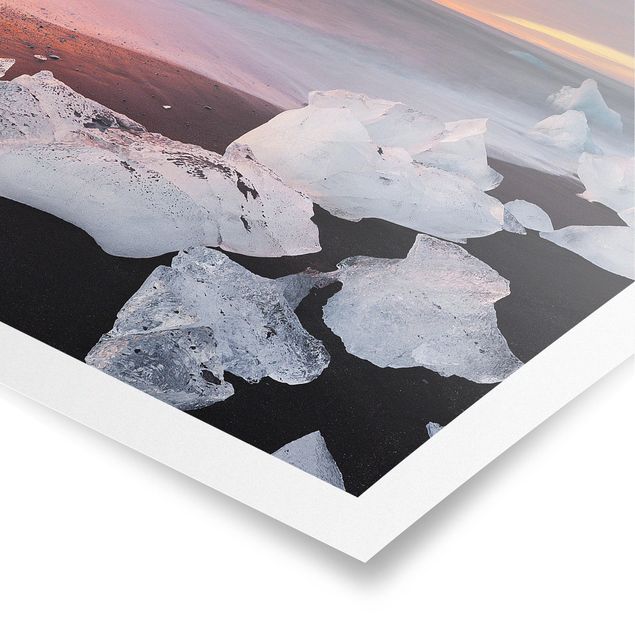 Bilder Eisbrocken bei der Gletscherlagune Jökulsárlon Island
