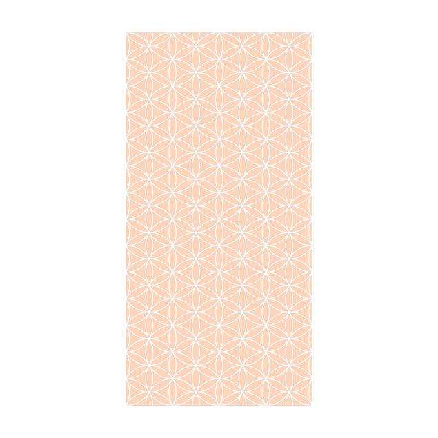 Teppich orange Geometrisches Muster runde Blumenstempel
