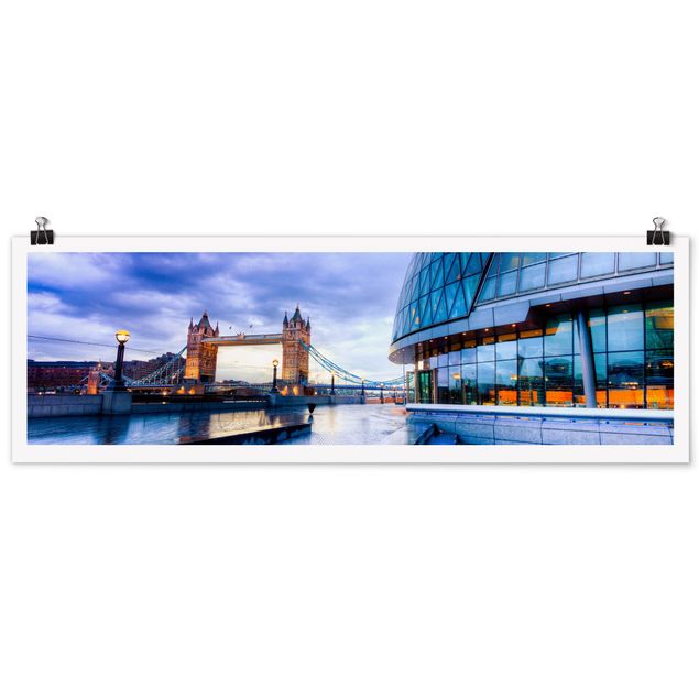 Poster - Cityhall London - Panorama Querformat