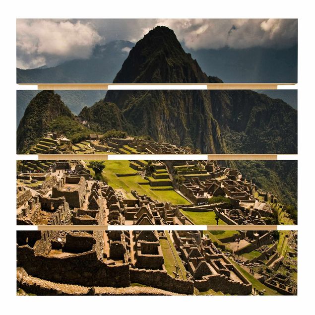 Holzbild - Machu Picchu - Quadrat 1:1