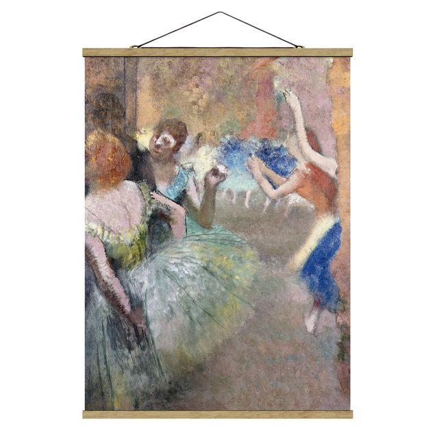 Stoffbilder mit Posterleisten Edgar Degas - Ballettszene