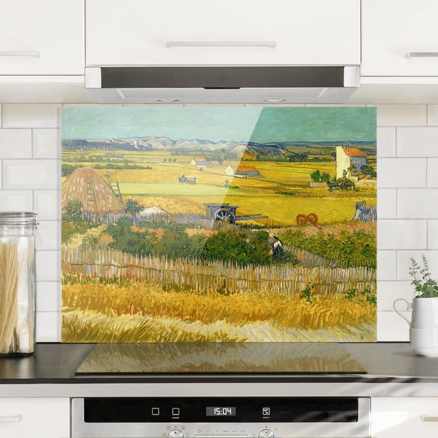 Spritzschutz Landschaften Vincent van Gogh - Die Ernte