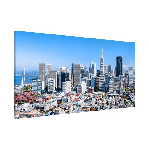 Magnettafel - San Francisco Skyline - Panorama Querformat