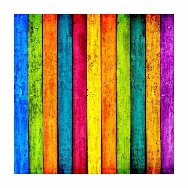 Vinyl-Teppich - Colourful Palisade - Quadrat 1:1