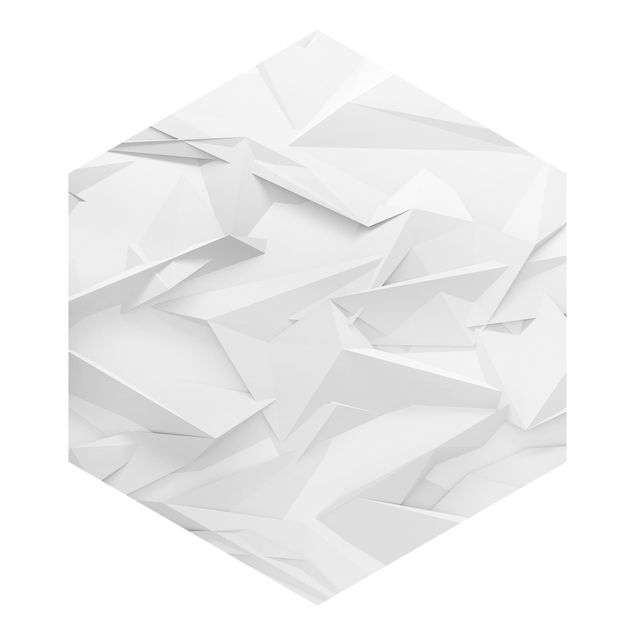 Hexagon Mustertapete selbstklebend - Abstrakte 3D Optik