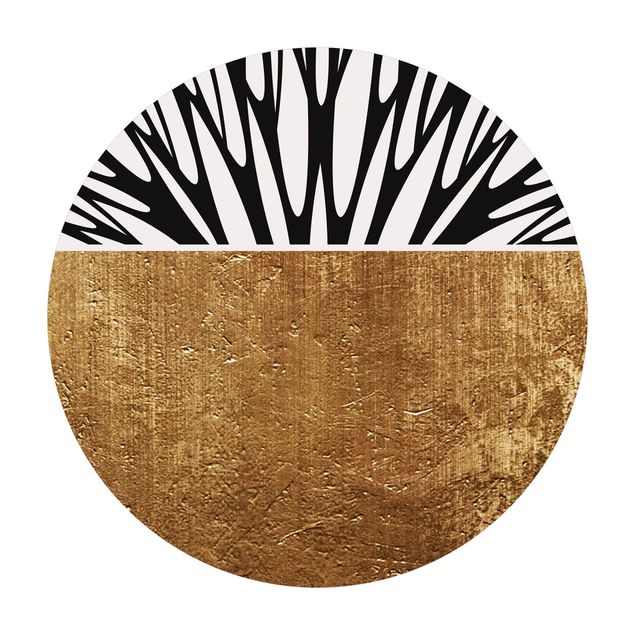 Vinyl-Bodenmatten Abstrakte Formen - Goldener Kreis