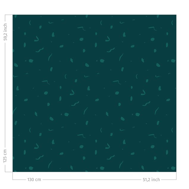 Verdunkelungsvorhänge Abstraktes Monochrom Muster - Dunkle Jade