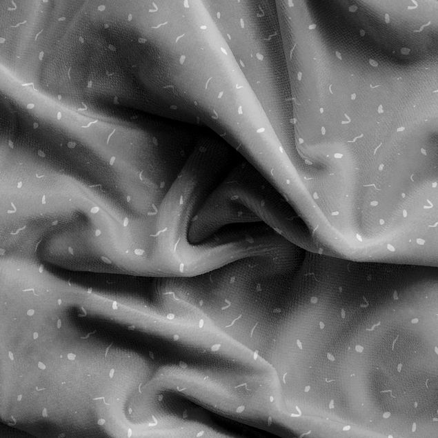 Vorhang blickdicht Abstraktes Monochrom Muster - Grau