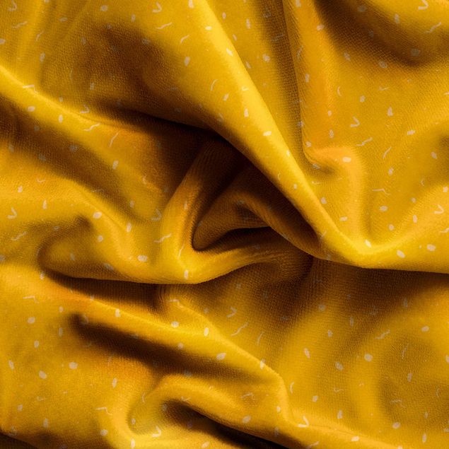 Vorhang blickdicht Abstraktes Monochrom Muster - Warmes Gelb