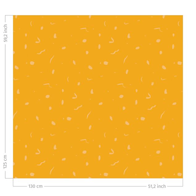 Verdunkelungsvorhang Abstraktes Monochrom Muster - Warmes Gelb