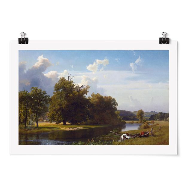 Poster - Albert Bierstadt - Flusslandschaft - Querformat 2:3