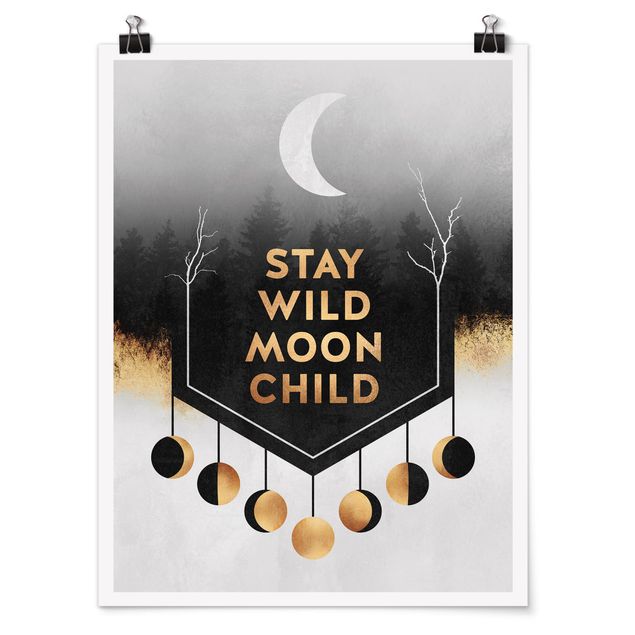 Poster - Stay Wild Moon Child - Hochformat 4:3