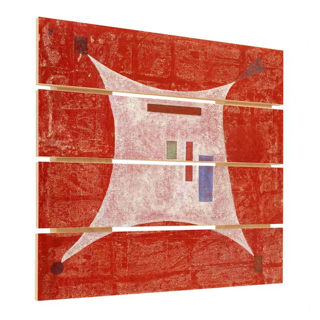 Holzbild - Wassily Kandinsky - Vier Ecken - Quadrat 1:1