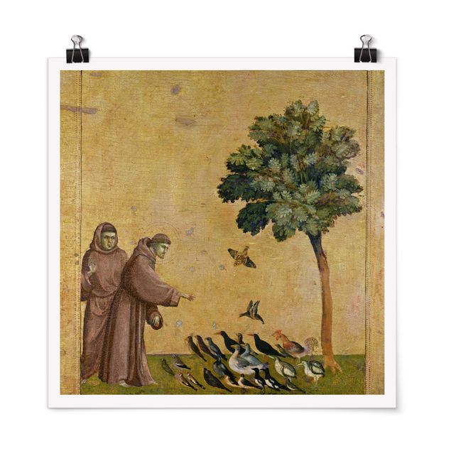 Poster - Giotto di Bondone - Der Heilige Franziskus - Quadrat 1:1