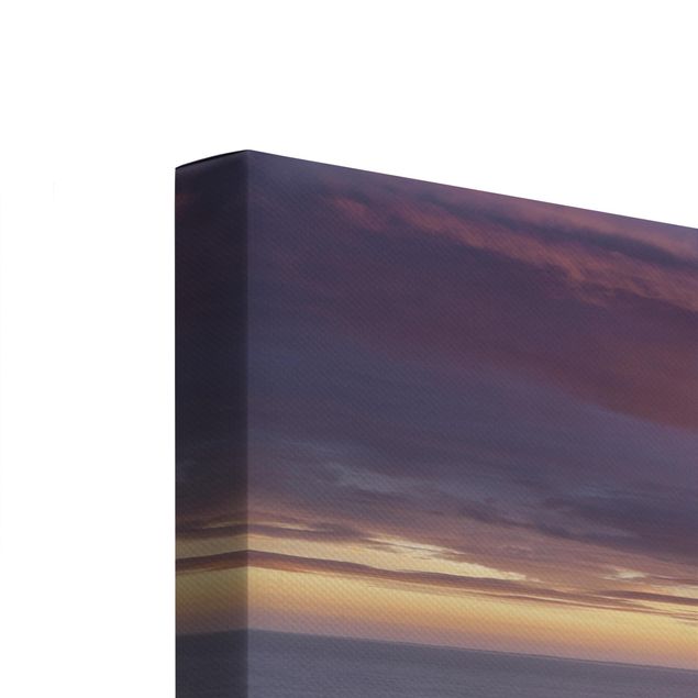 Leinwandbild 2-teilig - Sonnenaufgang am Strand auf Sylt - Quadrate 1:1