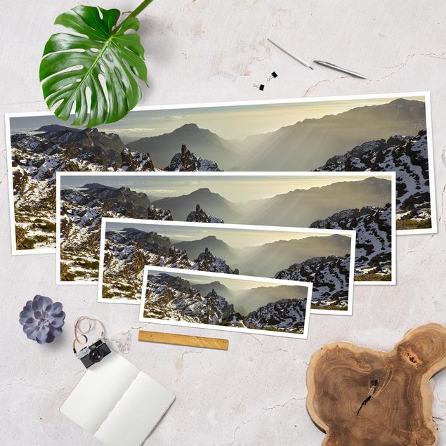 Poster - Berge in La Palma - Panorama Querformat