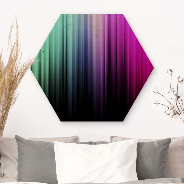 Holzbilder Muster Rainbow Display